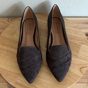 Journee Collection Mindee Womens Pointed Closed Toe Loafers new grey 10